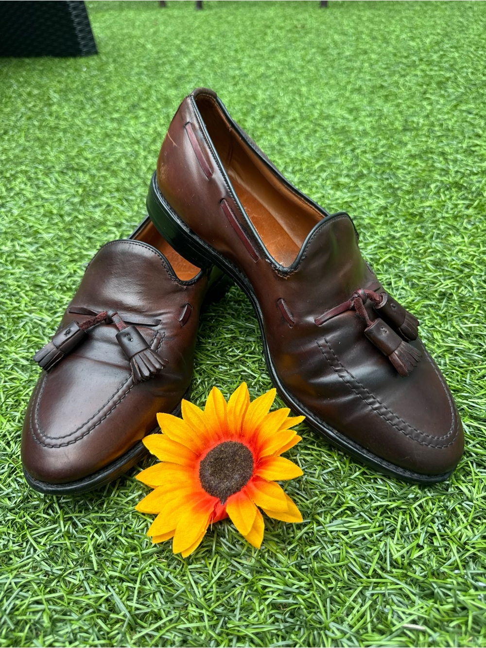 🤎Allen Edmonds Grayson Shell Cordovan Tassel Loafers 8